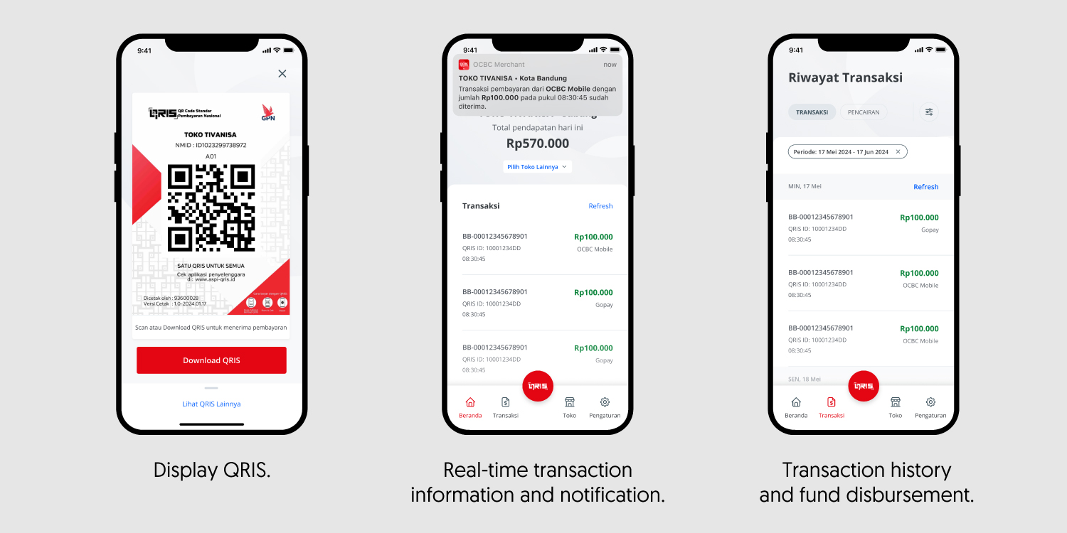 OCBC Merchant - Features